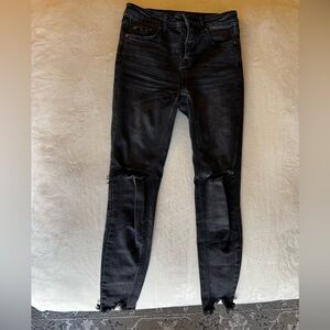 Wild Fable Black High Waisted Distressed Skinny Jeans